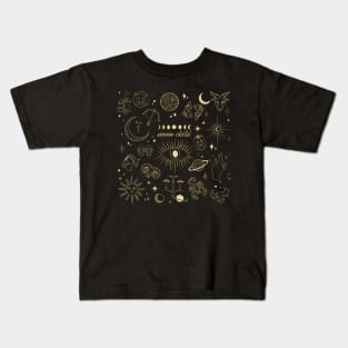 Moon child in black Kids T-Shirt